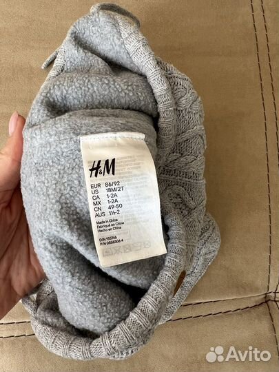 Шапка, варежки hm