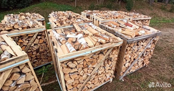 Дрова колотые: дуб, берёза