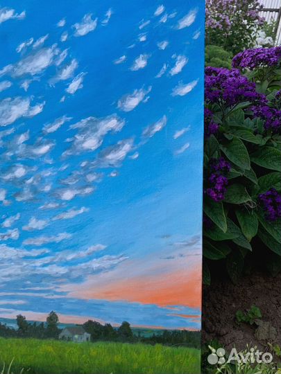 Картина неба, акрил 45*40