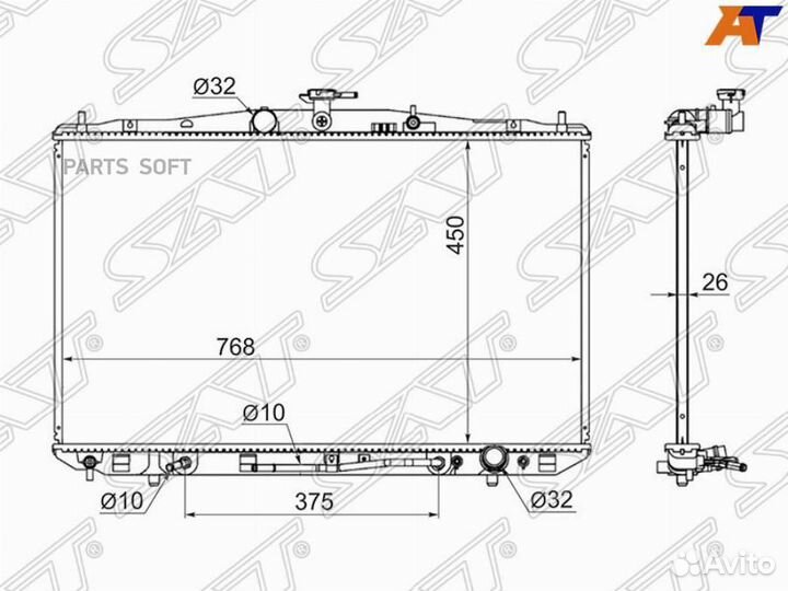 Радиатор Lexus RX 08-15 TY0003RX270