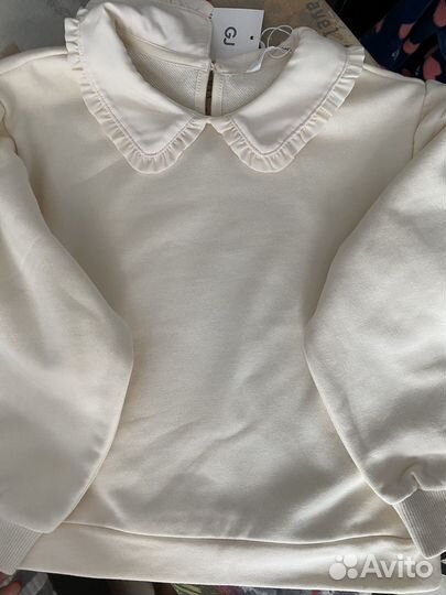 Свитшот для девочки с воротником 116