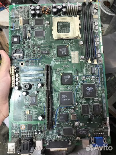 Материнская плата ретро, видеокарта, проц