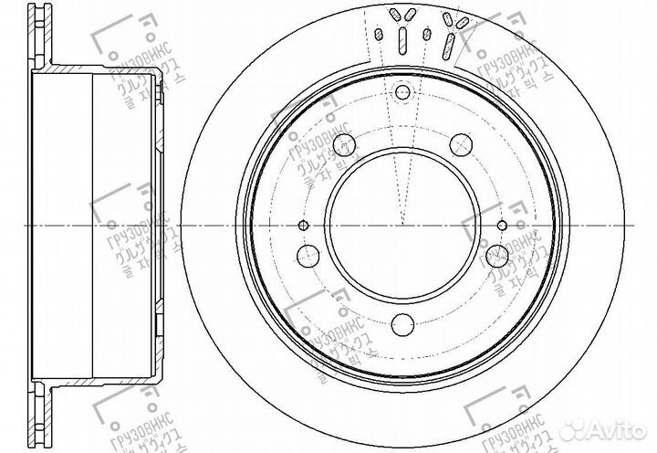 Диск тормозной вентилируемый, gbrake (Япония) GR-2