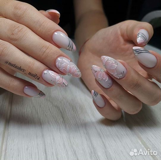 Маникюр на дому наращивание ногтей
