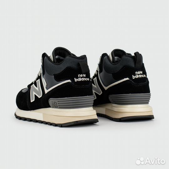 New Balance 574 Mid Black / White with Fur