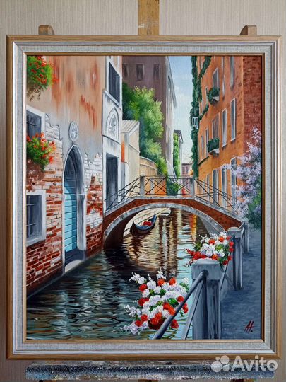 Картина маслом на холсте 68*58 Венеция Италия
