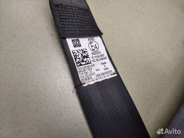 Ремень безопасности Polo (Sed RUS) 2011