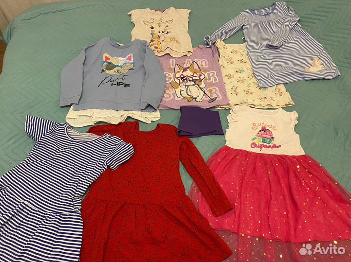 Большой пакет вещей на девочку от 116 см ростом