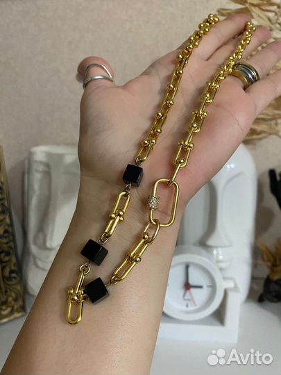 Колье с агатом