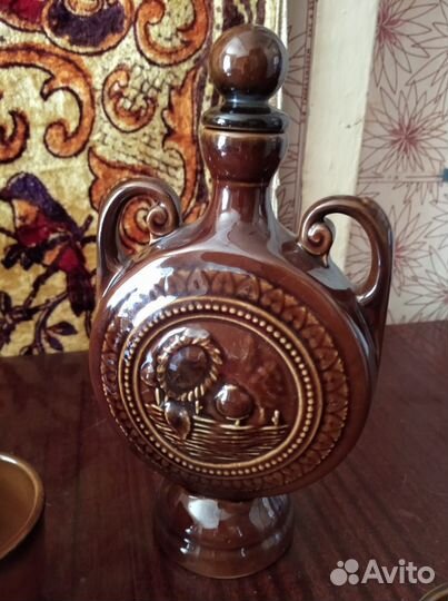 Кувшин подсолнух СССР с чашками