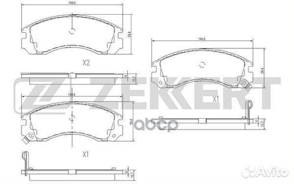 Колодки тормозные Mitsubishi Lancer 08, Outlander