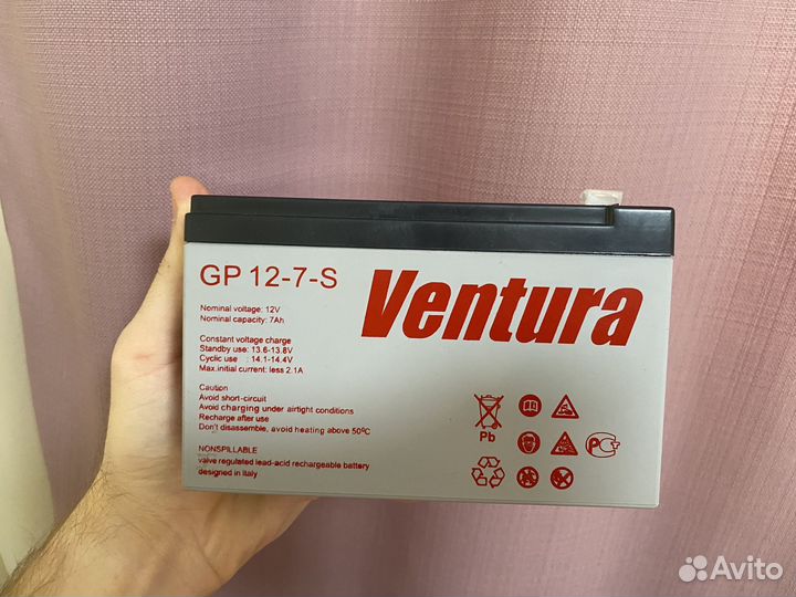 Аккумулятор 12v 7ah Ventura GP 12-7-S