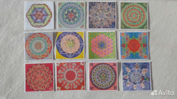 Наклейки, стикеры, 6,5х6,5см, 12 штук