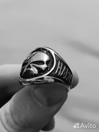 Мужской Байкерский Перстень Harley- серебро