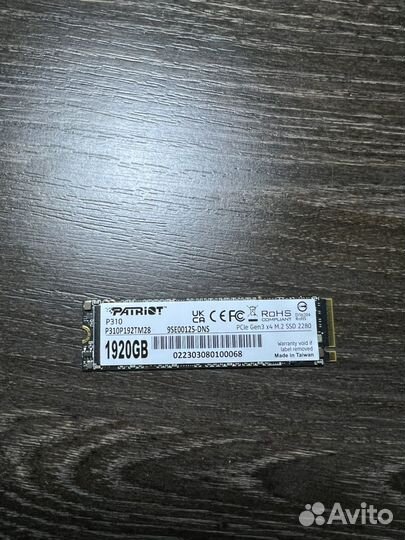 SSD patriot p310 M2 2tb