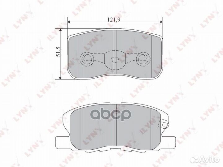 Колодки тормозные дисковые перед 1,263 BD55