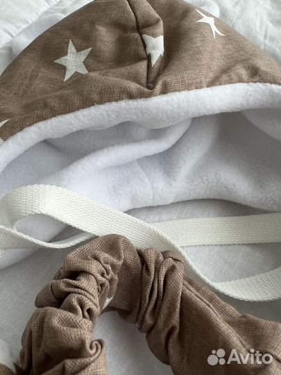 Конверт-одеяло и шапочка на выписку