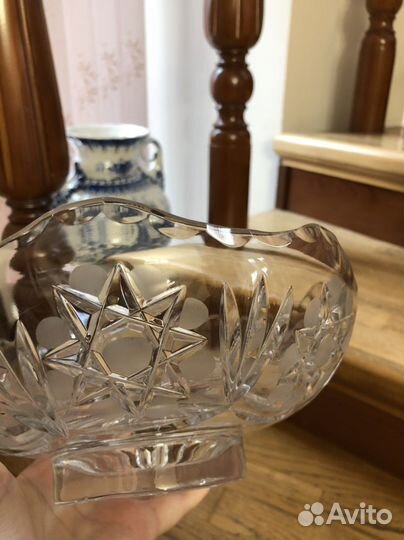 Ваза для фруктов хрусталь, посуда