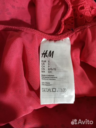 Красное боди H&M 42/44