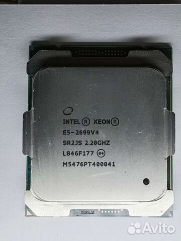 Оригинал Intel Xeon E5-2699V4 22 ядра,44 потока M0