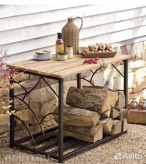 Металическая дровница