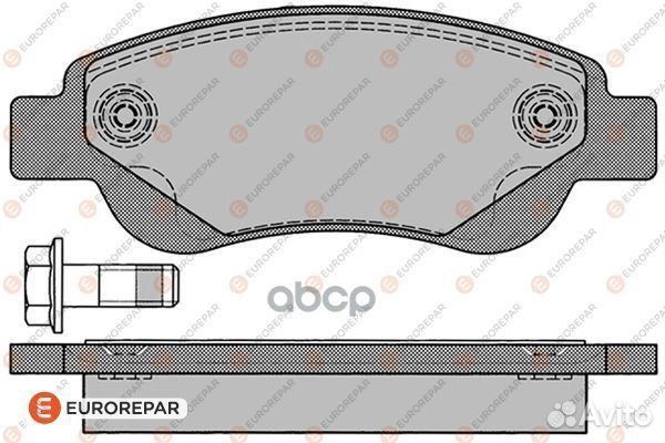 Колодки тормозные передние EuroRepar на C1/107
