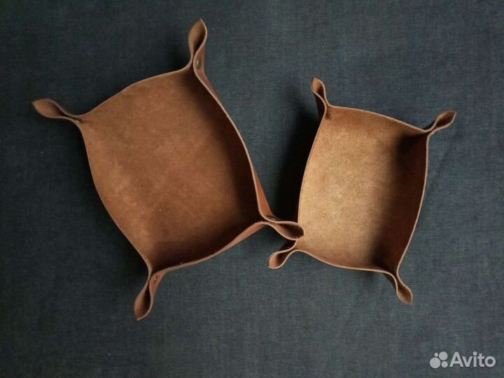 Кожаная тарелка для мелочей