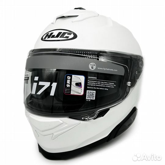 Мотошлем HJC I-71 semi flat pearl white