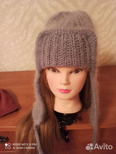 Шапка женская вязаная ручная работа
