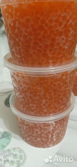Икра красная, кета и горбуша