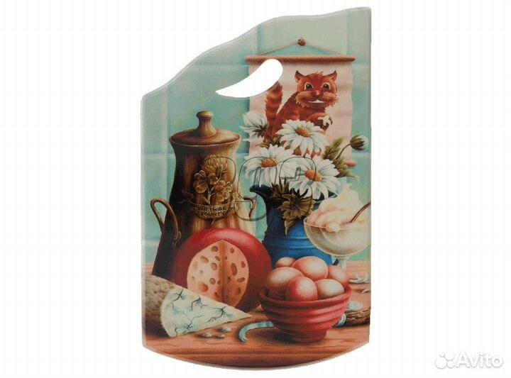 Доска разделочная волна Кухня (кот) (4349)