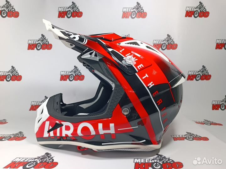 Шлем кроссовый airoh Aviator ACE Amaze Красно-Белы