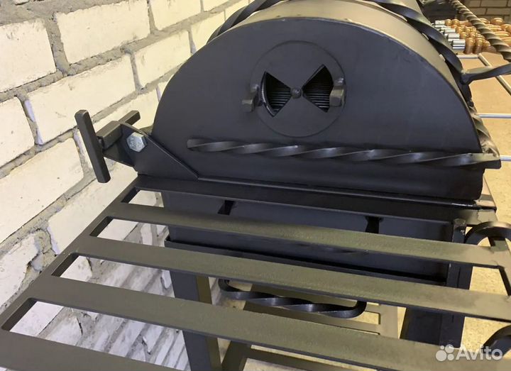 Мангал гриль 800 х 350 из стали 5 мм