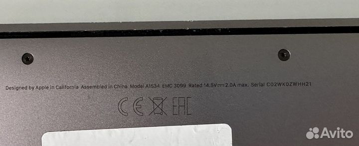 Apple MacBook 12 retina 2017 a1534