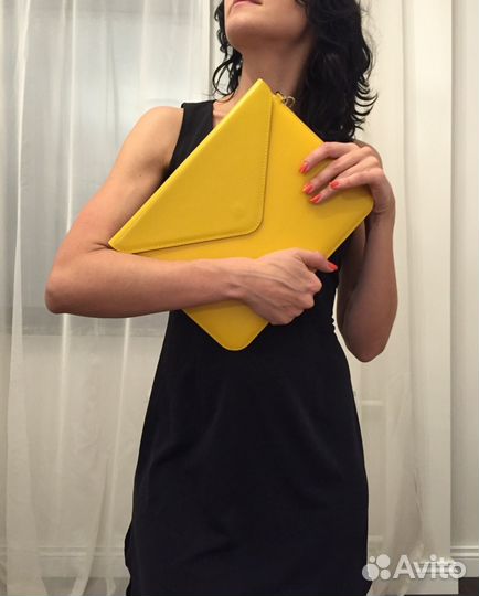 Клатч-конверт кожа, новый