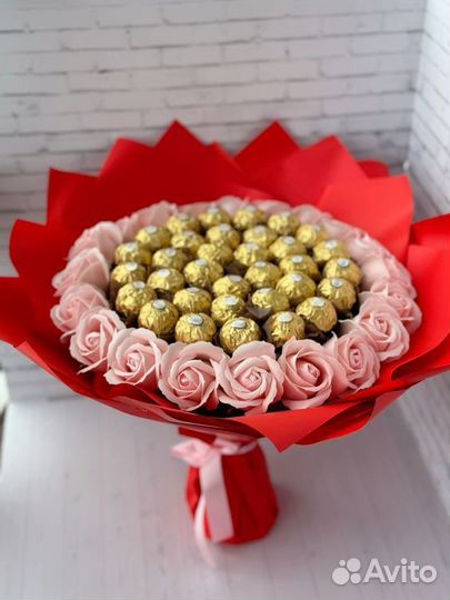 Букет с мыльными розами