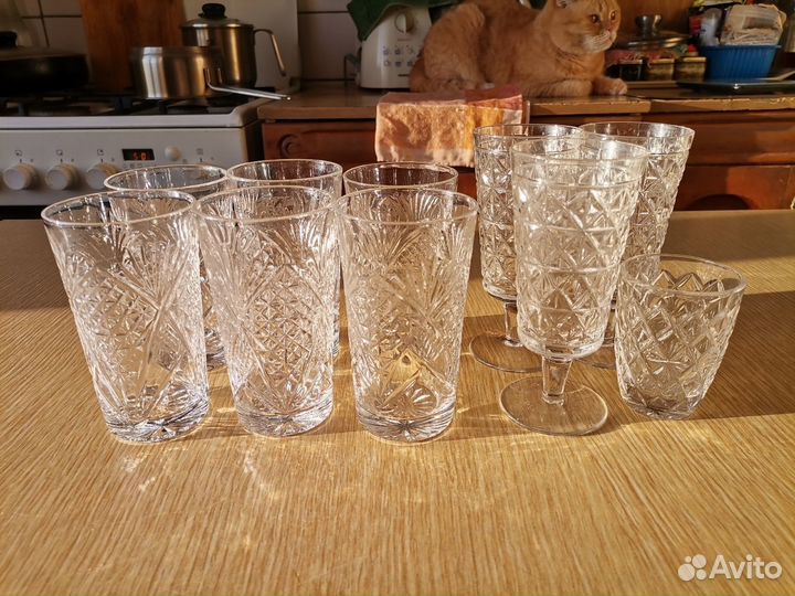 Хрустальные стаканы, фужеры и др. из СССР новые