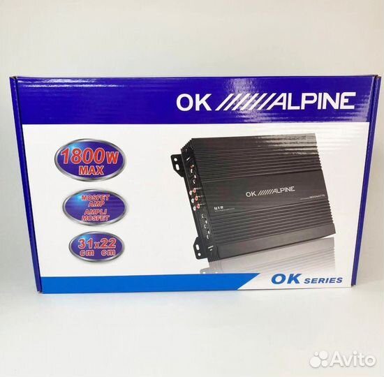 Усилитель Alpine ok 4 канала 1800W