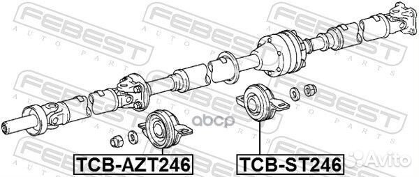 Подшипник подвесной toyota caldina AZT246/ST246