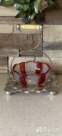 Антикварная вазочка/набор для специй/горчичница