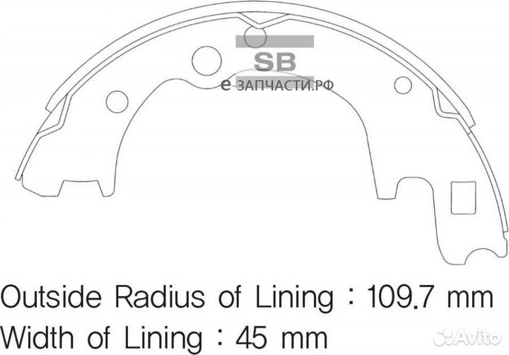 Sangsin brake SA072PO Колодки торм.бараб.задние