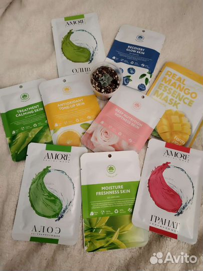 Набор масок для лица +суккулент