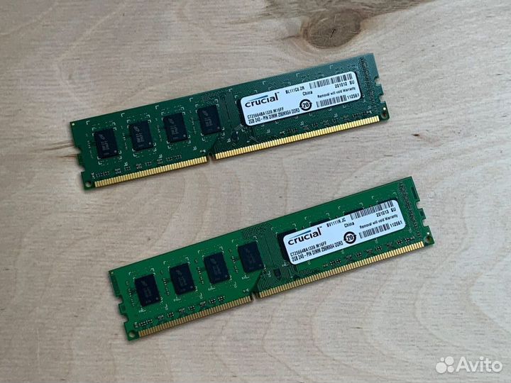Crucial DDR3 CT25664BA1339 2gb+2gb (2 шт.)