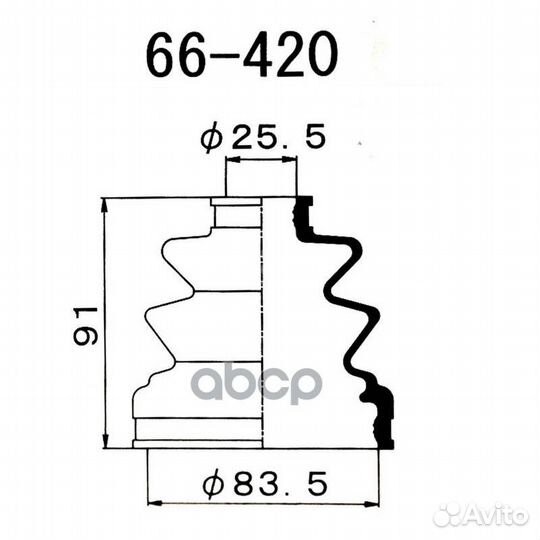 Пыльник шруса внутреннего 66420 1-56 (Maruichi)