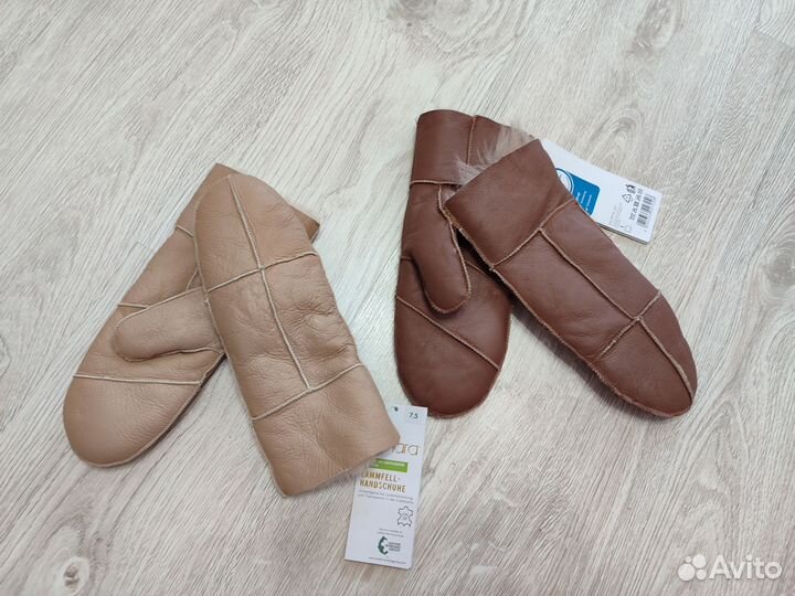 Перчатки и варежки кожа новые