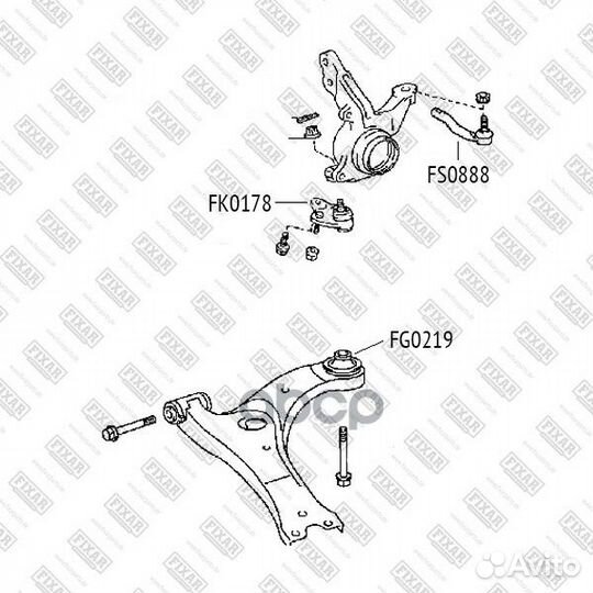 Наконечник рулевой тяги левый/правый прав F