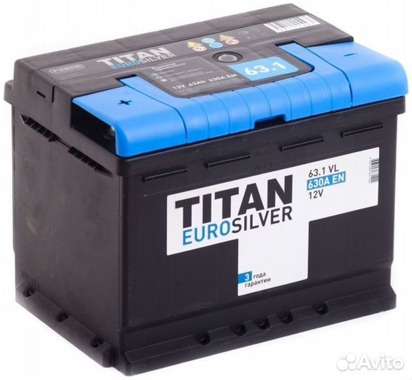 Аккумулятор Titan Euro Silver 63 Ач