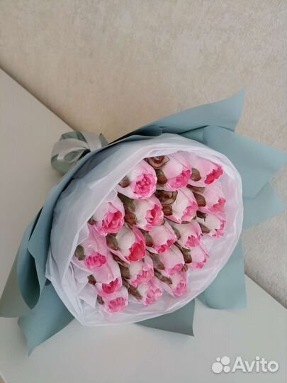 Зефирные тюльпаны, букет в наличии