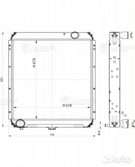 Радиатор охлаждения для камаз 5320 Luzar LRc 0723b