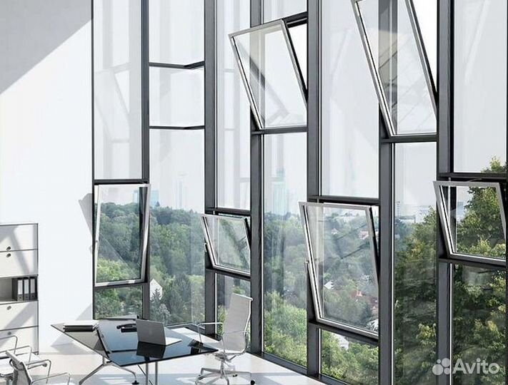 Алюминиевые окна рамы-купе
